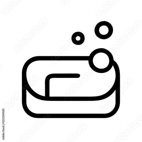 Bar of Soap Vector Icon – Cleanliness and Hygiene Symbol