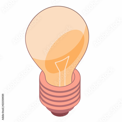 Light bulb icon Isometric of light bulb  icon for web design vector illustration (1)