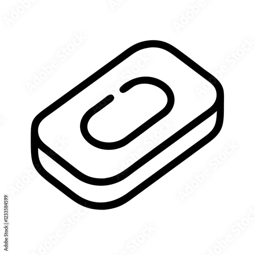 Bar of Soap Vector Icon – Cleanliness and Hygiene Symbol
