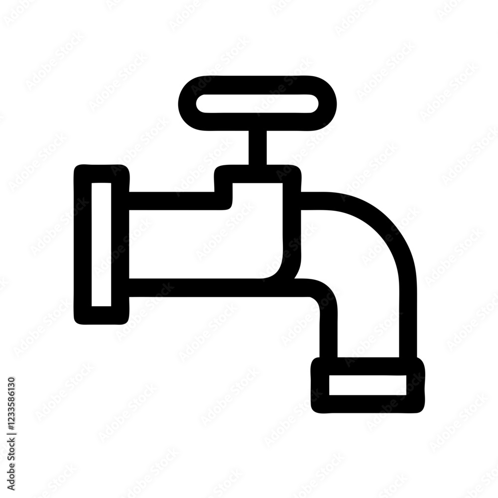 Faucet Vector Icon – Plumbing and Water Symbol Faucet Vector Icon – Plumbing and Water Symbol
