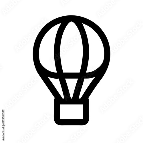 Hot Air Balloon Vector Icon – Adventure and Travel Symbol