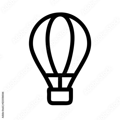 Hot Air Balloon Vector Icon – Adventure and Travel Symbol