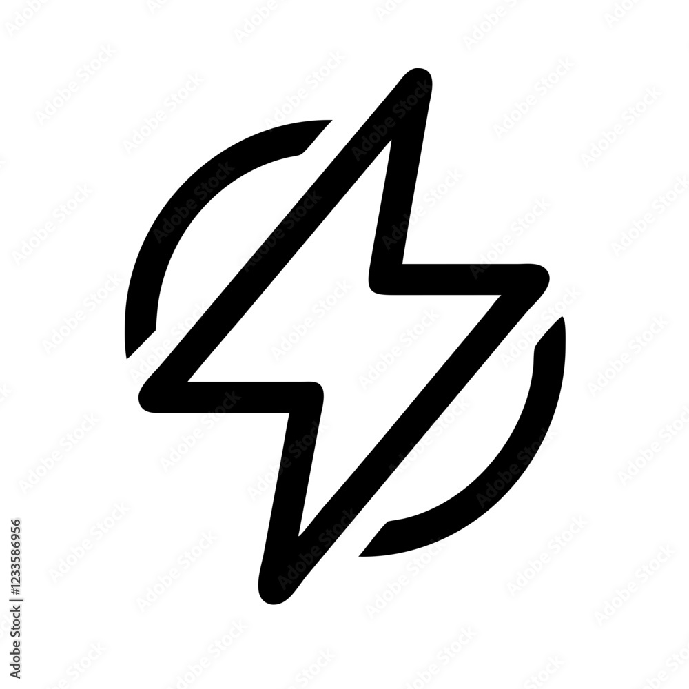 Lightning Bolt Symbol Vector Icon – Power and Energy Symbol Lightning Bolt Symbol Vector Icon – Power and Energy Symbol