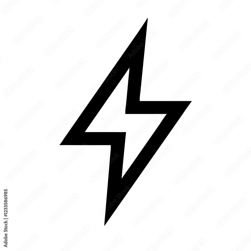 Lightning Bolt Symbol Vector Icon – Power and Energy Symbol Lightning Bolt Symbol Vector Icon – Power and Energy Symbol