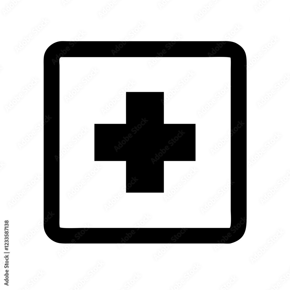 Medical Plus Vector Icon – Healthcare and Emergency Symbol Medical Plus Vector Icon – Healthcare and Emergency Symbol