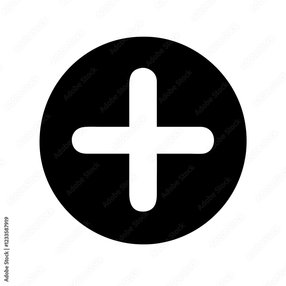 Plus Symbol Vector Icon – Addition and Positive Sign Plus Symbol Vector Icon – Addition and Positive Sign