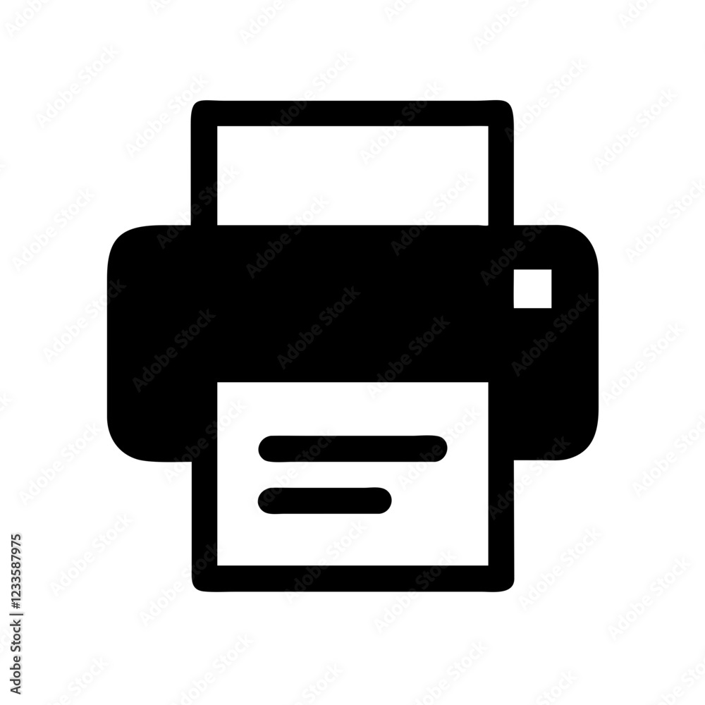 Printer Vector Icon – Printing and Document Symbol Printer Vector Icon – Printing and Document Symbol