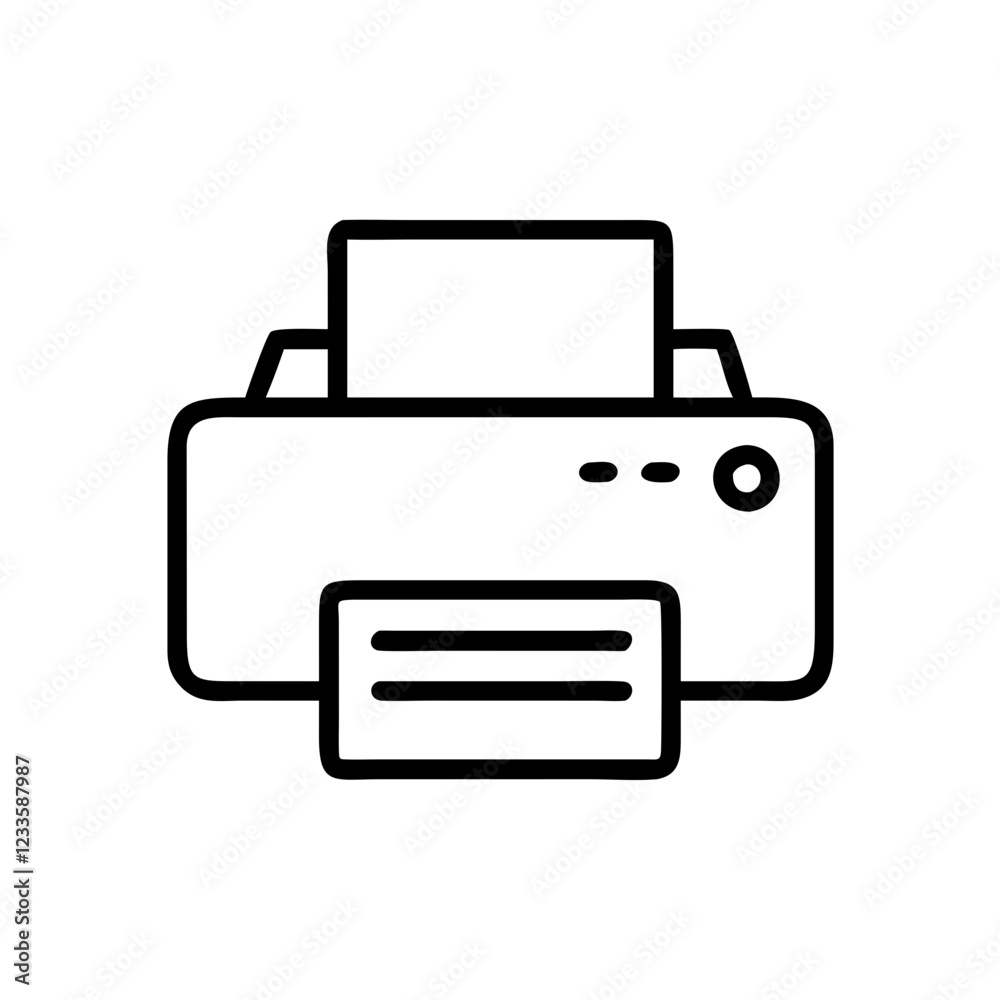 Printer Vector Icon – Printing and Document Symbol Printer Vector Icon – Printing and Document Symbol