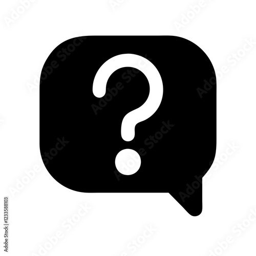 Question Mark Vector Icon – Inquiry and Curiosity Symbol