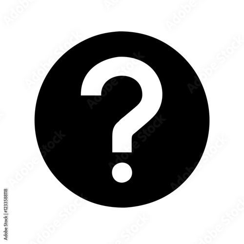 Question Mark Vector Icon – Inquiry and Curiosity Symbol