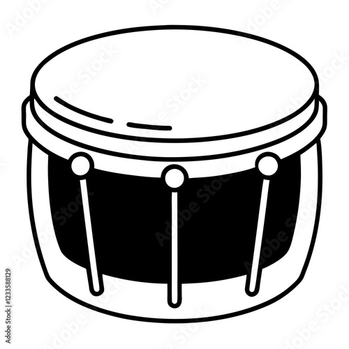 vector illustration of drum