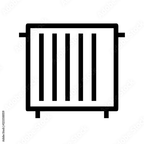 Radiator Vector Icon – Heating and Energy Symbol