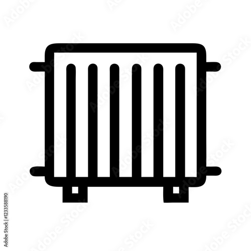 Radiator Vector Icon – Heating and Energy Symbol