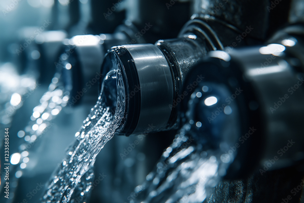 Industrial Water Flow: Precision Pipeline System Industrial Water Flow: Precision Pipeline System
