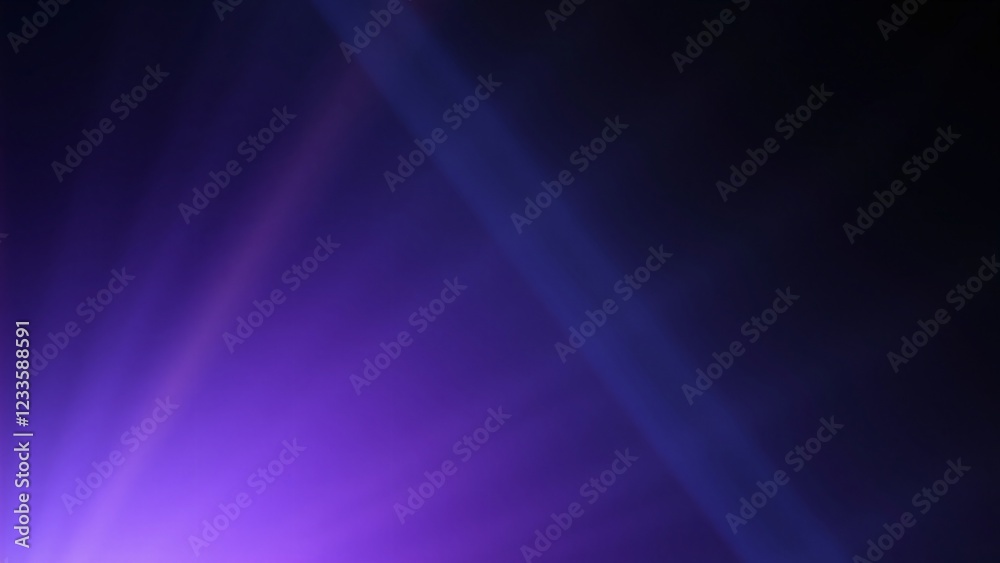 Fototapeta premium Abstract Purple and Blue Light Leaks on Black Background