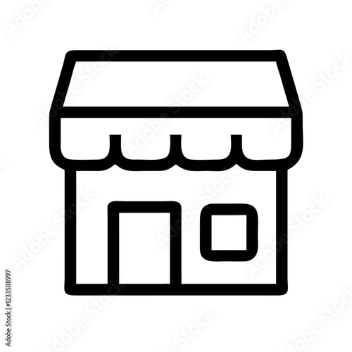 Store Vector Icon – Retail Shop Symbol