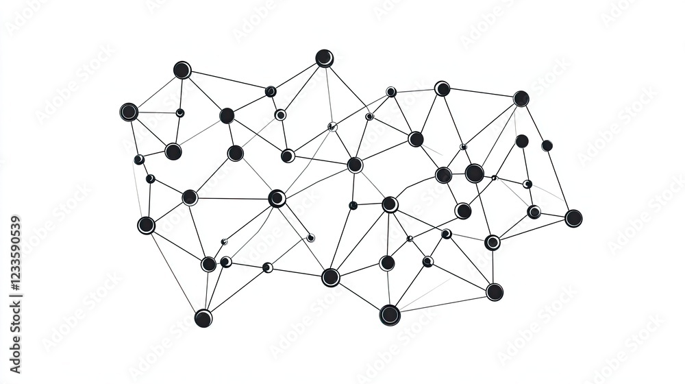 Network Connecting Dot Polygon: Network connecting dot polygon design.