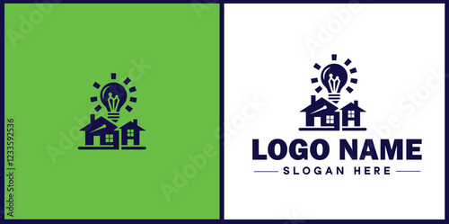 Property Management icon Estate management Real estate management Property administration flat logo sign symbol editable vector