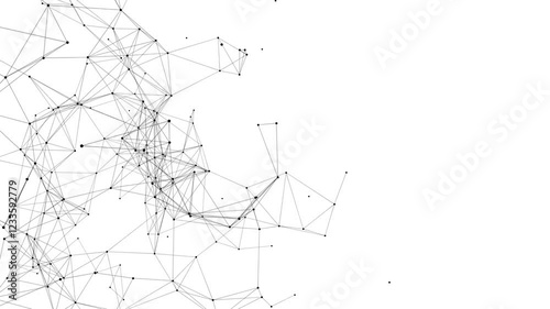 line connect network animation on white background. Line technology data connection and business background
