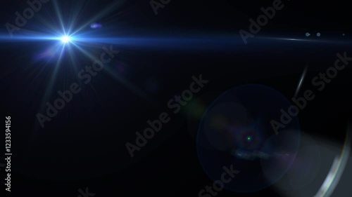 Wallpaper Mural flickering glow blue star optical shine light lens flares animation Torontodigital.ca
