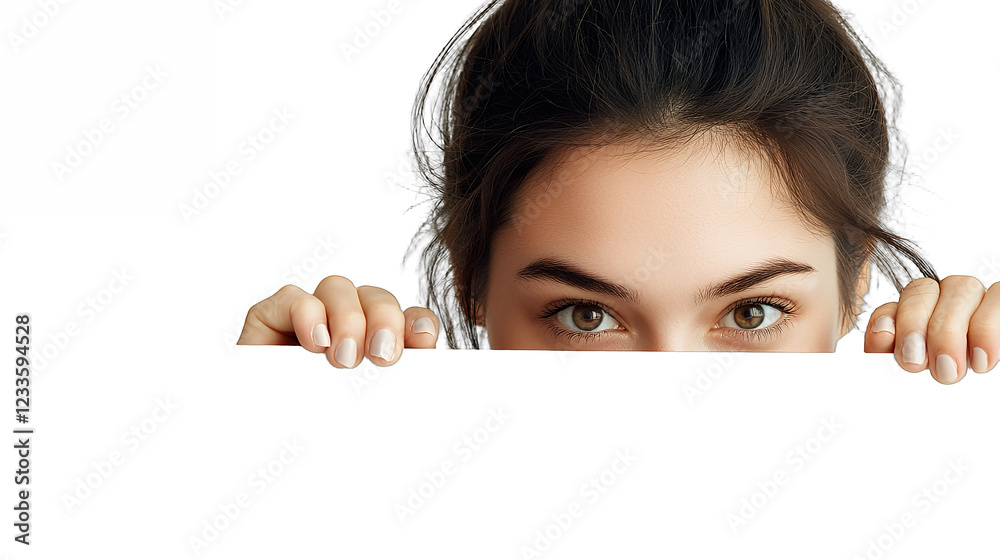 a young woman holding a laptop with beautiful eyes on her face PNG image, PNG file, Generative art. a young woman holding a laptop with beautiful eyes on her face PNG image, PNG file, Generative art.