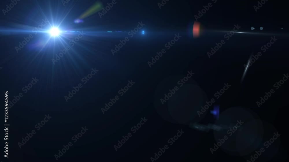 flickering glow blue star optical shine light lens flares animation flickering glow blue star optical shine light lens flares animation