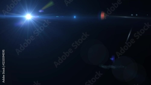 Wallpaper Mural flickering glow blue star optical shine light lens flares animation Torontodigital.ca