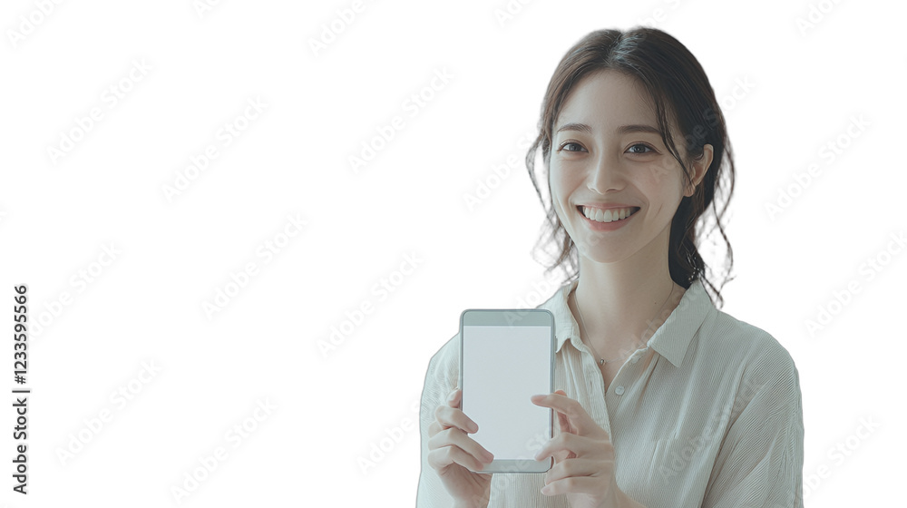 a young woman in a white shirt holding a blank tablet in her hands PNG image, PNG file, Generative art. a young woman in a white shirt holding a blank tablet in her hands PNG image, PNG file, Generative art.