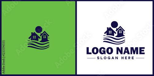 Property Management icon Estate management Real estate management Property administration flat logo sign symbol editable vector