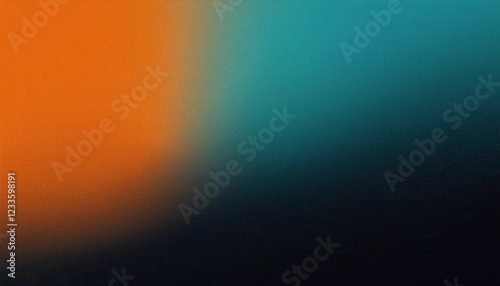 Engaging TealOrange Black Gradient Poster Banner with Grainy Texture and Striking Color Combinations, Ideal for EyeCatching Landing Page Design photo