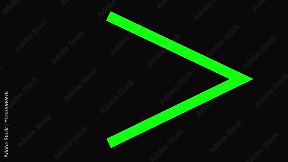 Glowing neon blinking arrow - Vertical animated direction sign icon Glowing neon blinking arrow - Vertical animated direction sign icon
