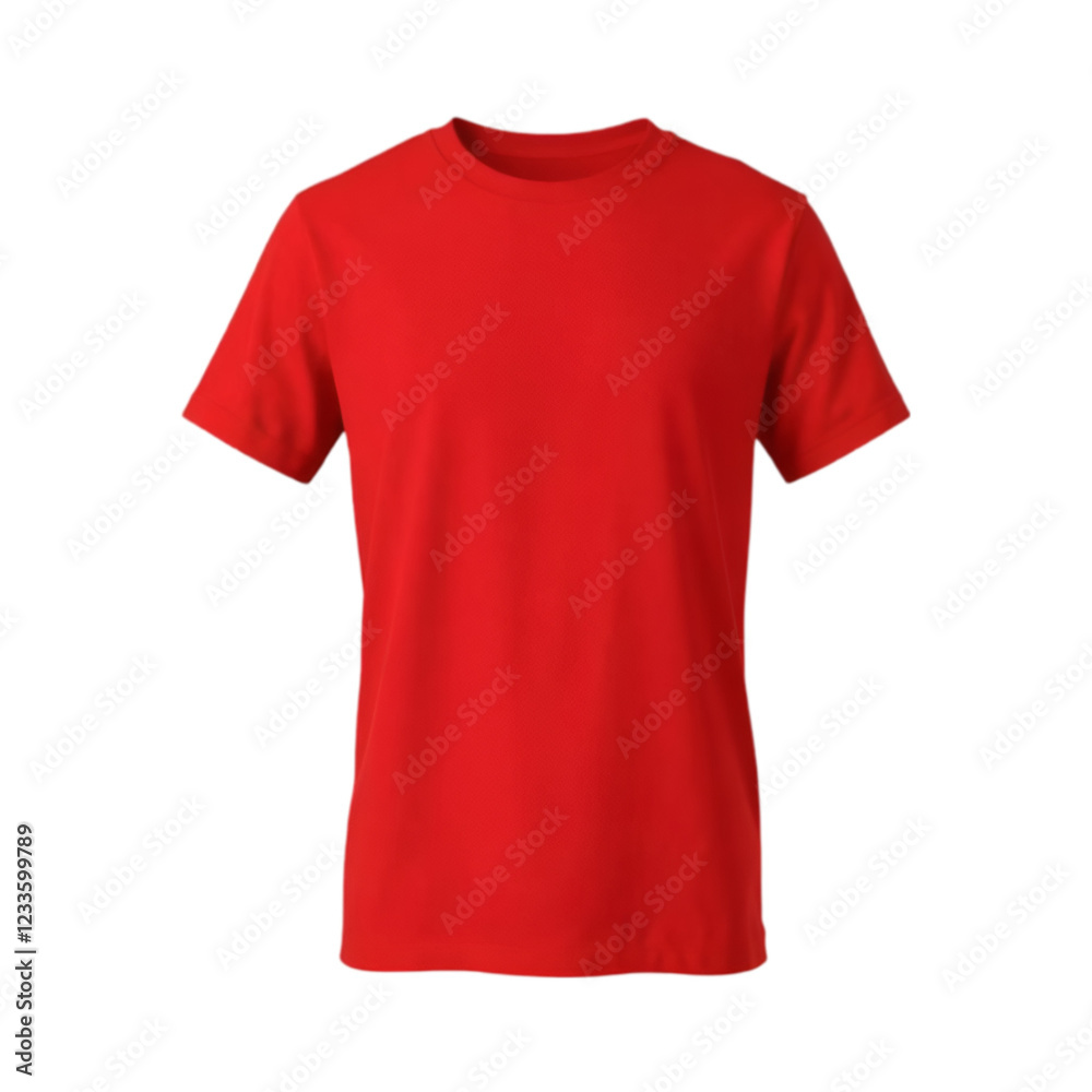 Red T-Shirt Isolated on Transparent Background