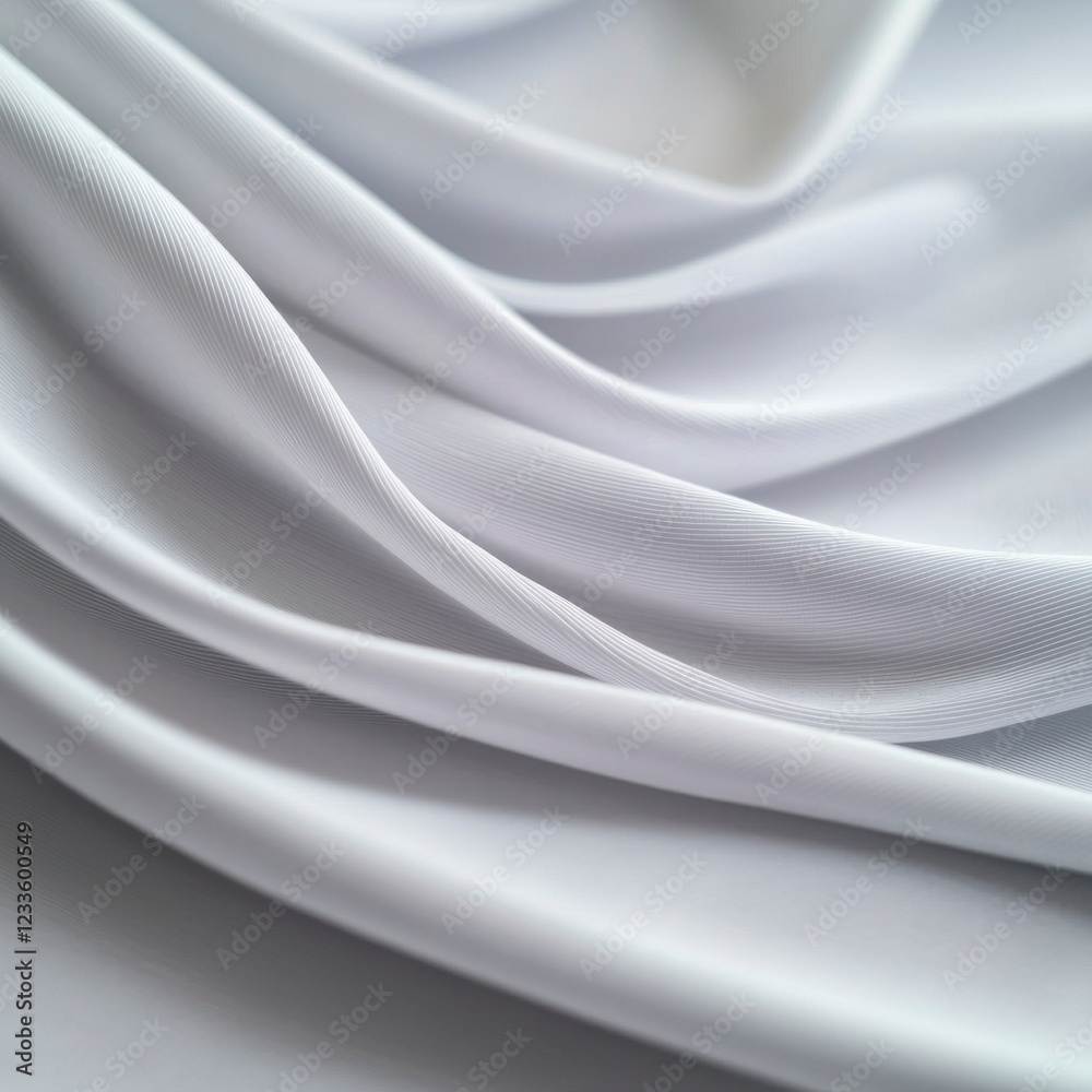 Obraz premium Elegant Draped Light Gray Fabric Soft Silk Texture Background