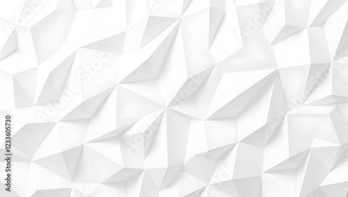 geometric abstract pattern 3D triangular shapes white