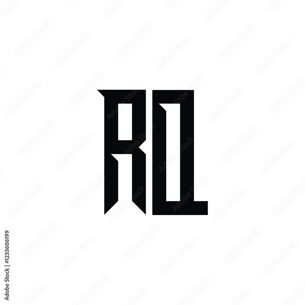 RQ monogram logo design letter text name symbol monochrome logotype alphabet character simple logo RQ monogram logo design letter text name symbol monochrome logotype alphabet character simple logo