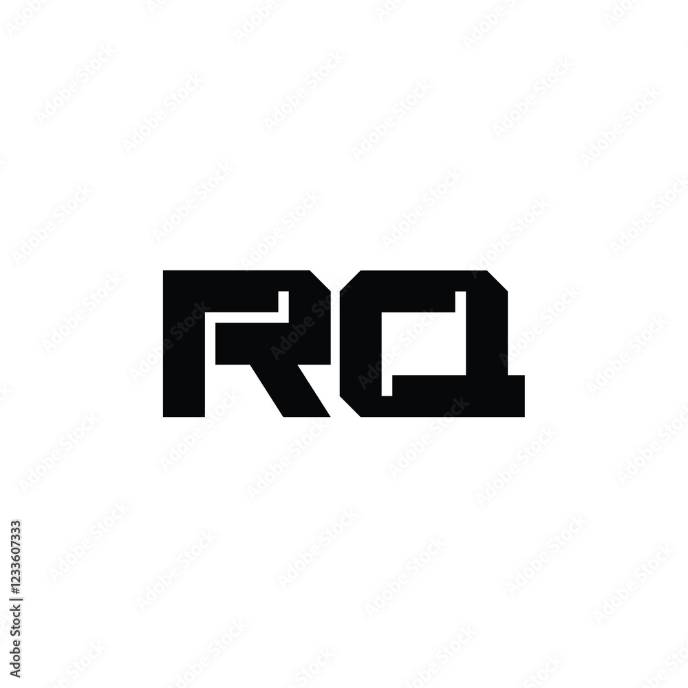 RQ monogram logo design letter text name symbol monochrome logotype alphabet character simple logo RQ monogram logo design letter text name symbol monochrome logotype alphabet character simple logo