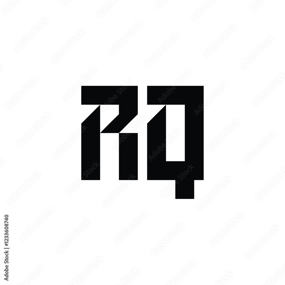 RQ monogram logo design letter text name symbol monochrome logotype alphabet character simple logo RQ monogram logo design letter text name symbol monochrome logotype alphabet character simple logo
