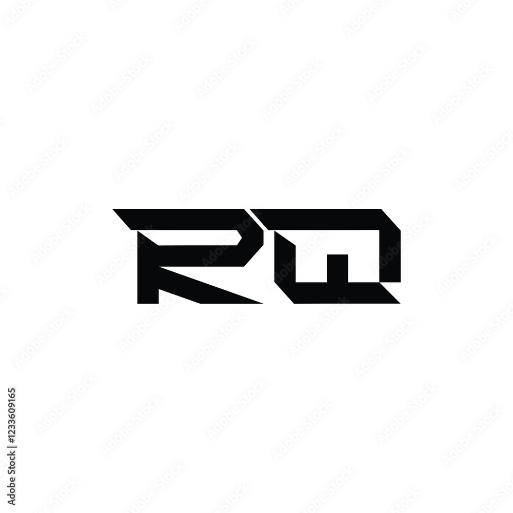 RQ monogram logo design letter text name symbol monochrome logotype alphabet character simple logo RQ monogram logo design letter text name symbol monochrome logotype alphabet character simple logo