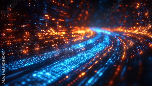 Digital River of Light: Abstract Visualization of Data Flow
