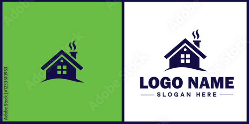 Property Management icon Estate management Real estate management Property administration flat logo sign symbol editable vector