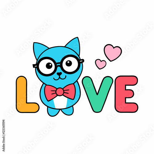 cat with heart