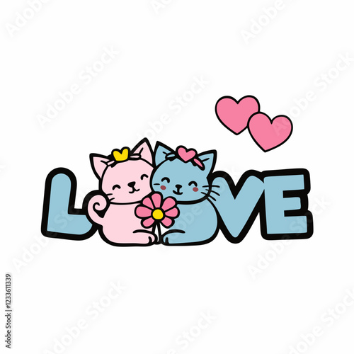 cat with heart