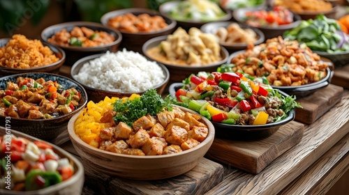 Wallpaper Mural Differences Diversity Awareness, A Fusion of International Culinary Dishes Arranged in Harmony, Showcasing Diverse Flavors and Traditions Torontodigital.ca