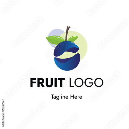 Fruit abstract logo vector illustration for fruit, juice, farm, farming related brands or services with dummy text on white background.