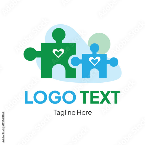 Colorful mental health or counselling based logo for medical field vector illustration with dummy text on white background.