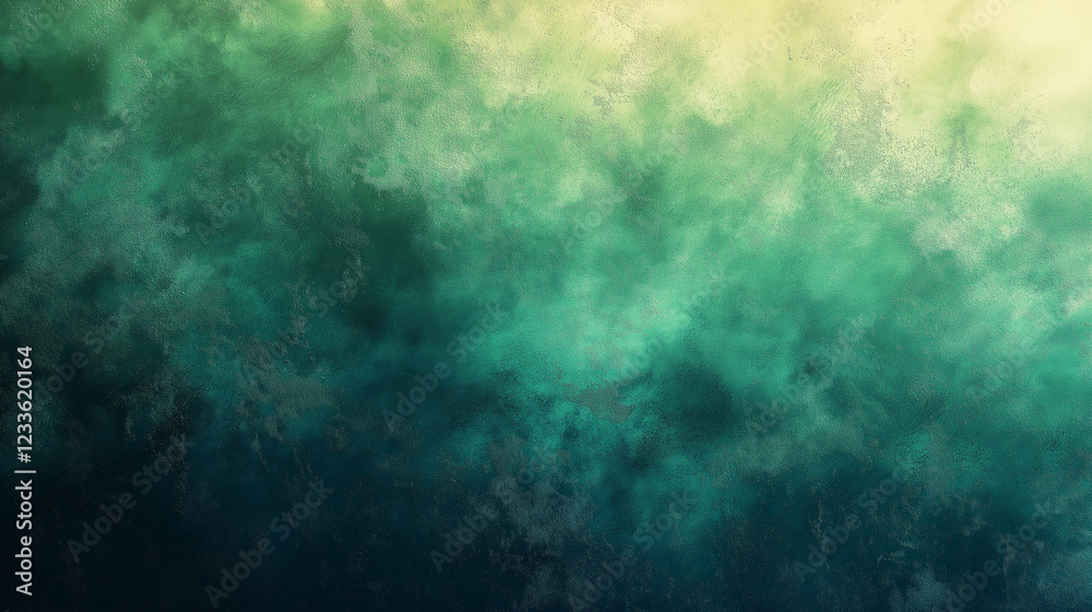 Fototapeta premium green smoke or ink in water, abstract atmospheric background Abstract Background 