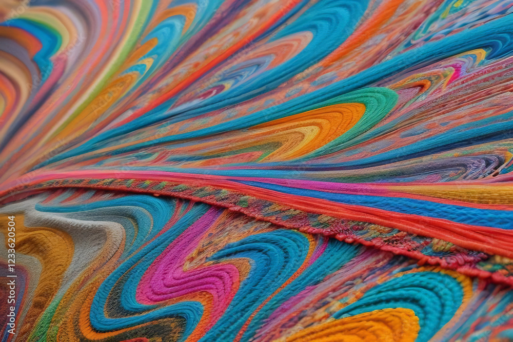 Abstract close-up of flowing colorful fabric Abstract close-up of flowing colorful fabric