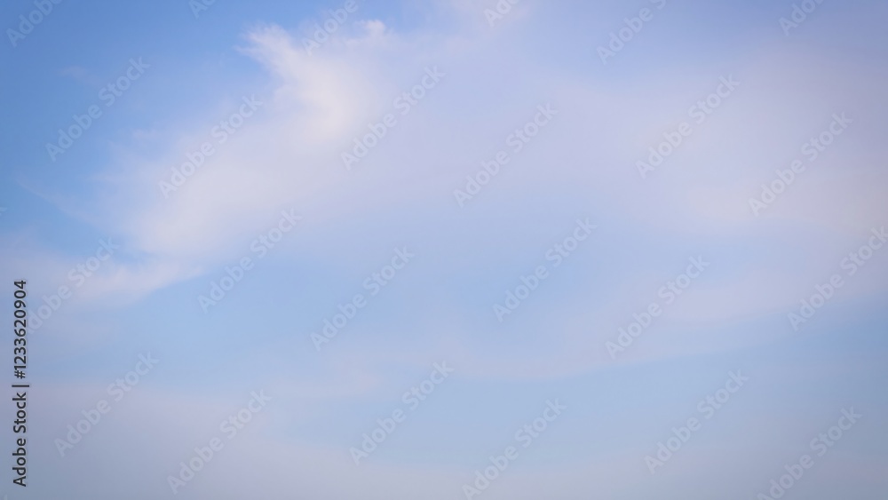 Serene Blue Sky with Wispy Clouds A Peaceful Background Image Serene Blue Sky with Wispy Clouds A Peaceful Background Image