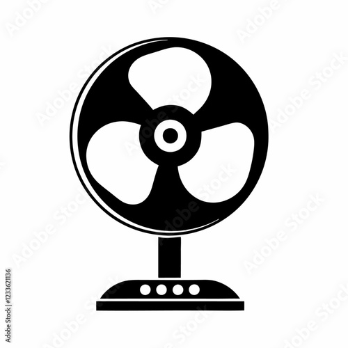 Fan icon in simple style isolated on white background Home  vector illustration (2)