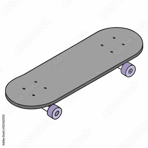 Kid skateboard icon Isometric of  skateboard  icon for web vector illustration (2)